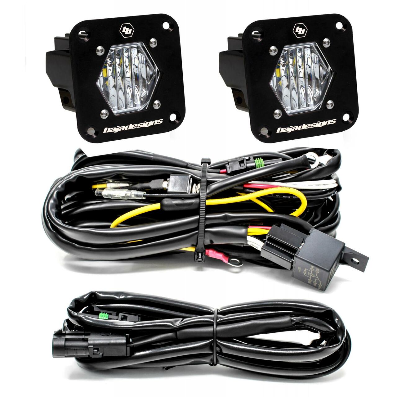 S1 BLACK FLUSH MOUNT LED LIGHT POD REVERSE KIT