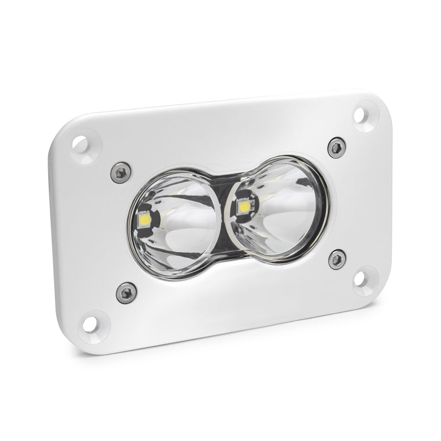 S2 PRO WHITE FLUSH MOUNT LED AUXILIARY LIGHT POD