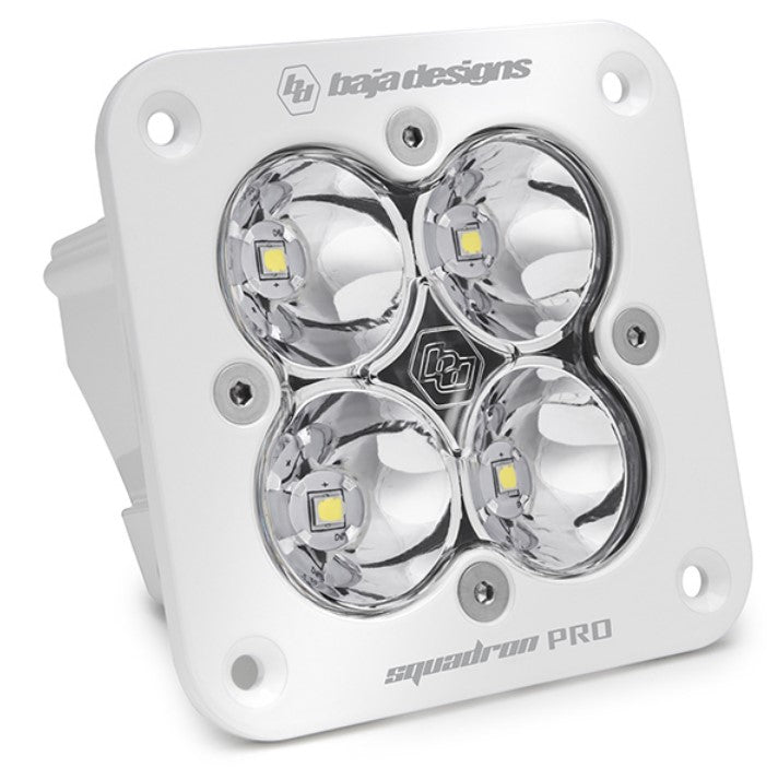 SQUADRON PRO WHITE FLUSH MOUNT LED AUXILIARY LIGHT POD